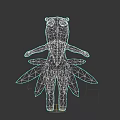 Magical Black Character Creature Hybrid Featuring Blue Eyes Turquoise Sparkling Petal Appendages