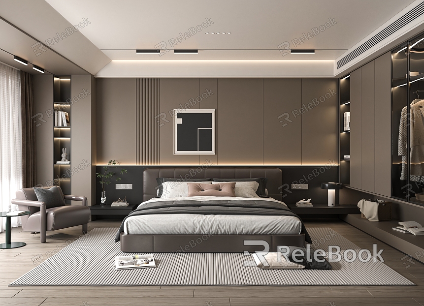 Italian Bedroom Master Bedroom Double Bed model