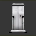 Stainless Steel Vintage Toaster With Striped Front And Black Handle Shiny Surface