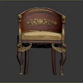 Elegant Classic Accent Chair With Wooden Frame Gold Accents And Beige Velvet Upholstery
