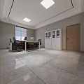 Auto Parts Display in Staff Office of Modern Reception Area 3d model