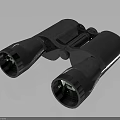 Black Binoculars With Green Lens Classic Design For Outdoor Observation