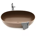 Modern Bathtubs Design in White Black Brown with Towel and Faucet