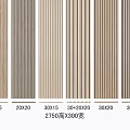 Vertical Striped Wall Panels with Various Sizes and Neutral Color Options