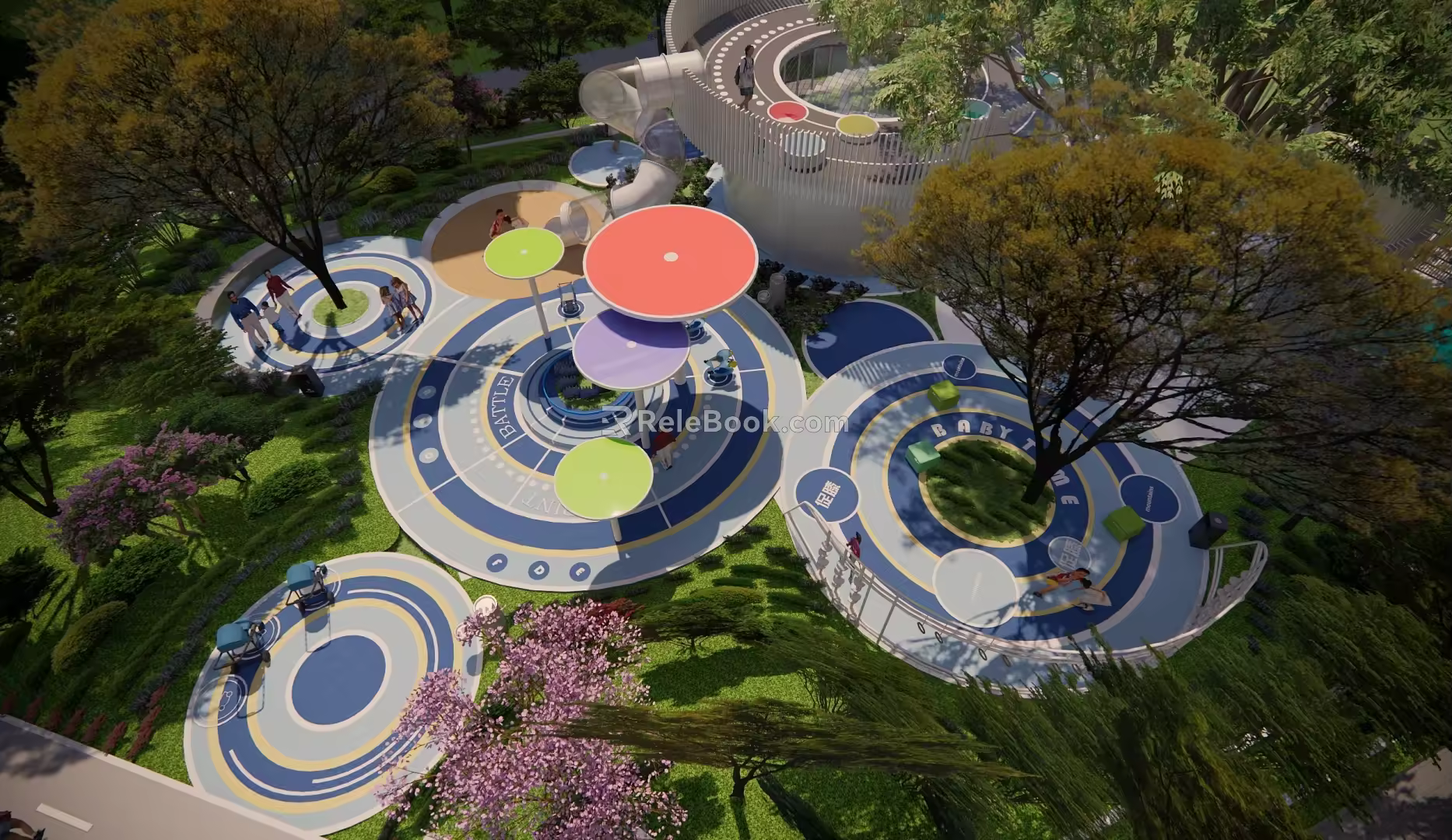 Modern Children's Play Area Bubble Theme Park Bubble Climbing Frame Mori Adventure Park Log Theme Park Amusement Equipment 3d model