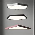 Modern Ceiling Lights With Different Color Frames And Sleek Design For Interior 3d model