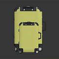 Two Piece Yellow Hardshell Suitcases With Large Small Sizes Black Trim And Wheels
