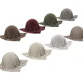 Soft Fabric Wide Brim Hats In Assorted Neutral And Bold Colors
