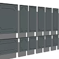 Modeling line background wall 3d model