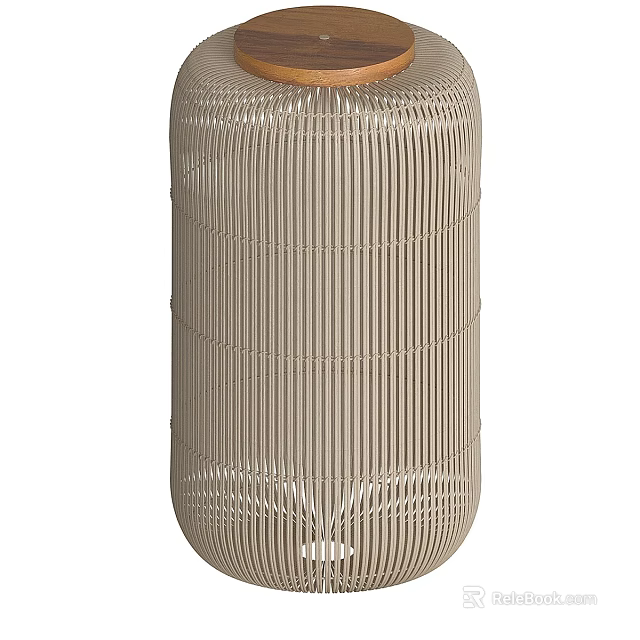 Modern Woven Beige Striped Pendant Light For Stylish Home Interior Decor 3d model 