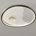 Modern Square Flush Mount Ceiling Light With Black Frame And Soft Glow 3d model