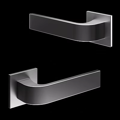 Contemporary Stainless Steel Door Handle With Smooth Curved Design For Homes 3d model
