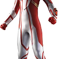 Red And White Superhero Character With Heroic Costume And Red Gloves