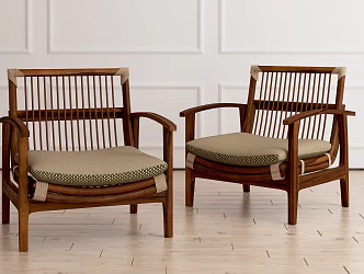 Southeast Asia Sofa Chair Love Solid Wood Sofa 3d model