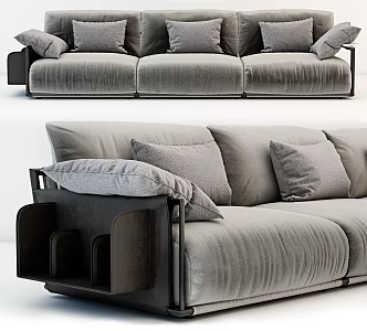 Modern three-seat sofa 3d model