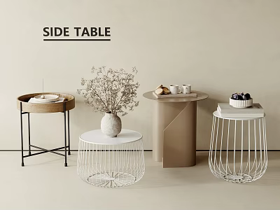 Side table decoration ornaments dried flower coffee onion 3d model