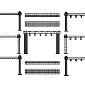 Light frame steel frame profile bracket truss net frame spotlight TRUSS frame scaffold 3d model