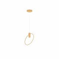 Modern Golden Circular Ring Chandeliers With Transparent Bulbs For Interior Decor