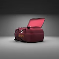 Red First Aid Kit With White Cross Symbol For Emergency Medical Supplies