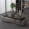 Modern Office Desk In Bright Interior With Laptop Chair Green Plant Bookshelf And Storage Cabinet
