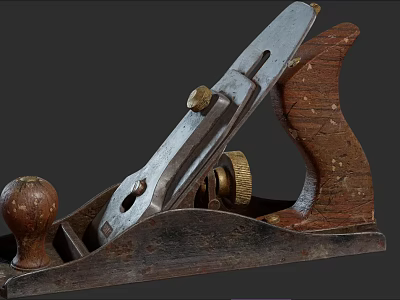 Adjustable Carpentry Hardware Tool With Wooden Handle And Metal Blade For Woodworking Projects 3d model