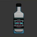 Tipsy Owl Blue Liquid Refreshing Drink In Stylish Bottle For Enjoyment