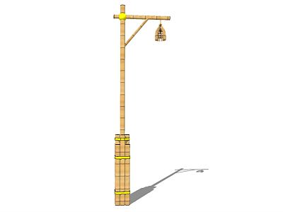 New Chinese Style Street Light Classical Antique Street Light Antique Garden Light Bamboo One-way Light model