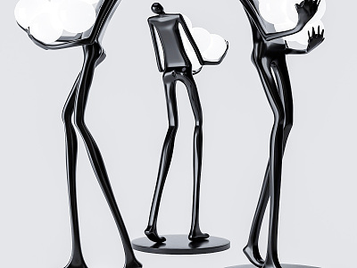 Modern Alien Floor Lamp Character Art Sculpture Floor Lamp Creative Character Floor Lamp Hand-held Floor Lamp Character Sculpture Installation Floor Lamp model