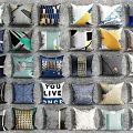 Decorative Throw Pillows With Various Patterns And Designs For Home Decor 3d model