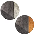 Round Rugs With Geometric Patterns And Modern Abstract Design In Different Colors 3d model