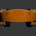High Quality Sleek Over Ear Headphones With Orange Headband And Red Ear Cushions