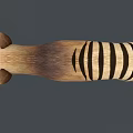 Realistic Striped Reptile 3D Model In Standing Position With Natural Colors