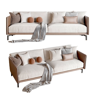 modern double sofa 3d model