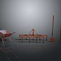 Essential Agricultural Equipment Set With Wheelbarrow Plow Shovel And Hay Fork