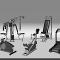 Sports Equipment Set With Treadmill Multifunctional Trainer Exercise Bike And Fitness Bench