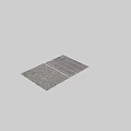 Square Rugs With Textured Woven Patterns In Neutral Light Gray Tone 3d model