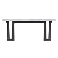 Modern Console Table With White Marble Top And Black Metal Legs 3d model