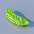 Organic Fresh Green Cucumbers Arranged on Black Plate Against Gray Background