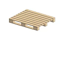 Industrial Wooden Pallet with Sturdy Slats and Support Structure for Logistics Use