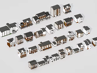 New Chinese Style Folk House Rural Folk House 3d model