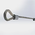 Stainless Steel Wire Rope With Loop Ends And Metal Fittings For Industrial Use