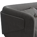Modern Gray Multi Person Sofa With Plush Cushions And Sleek Design 3d model