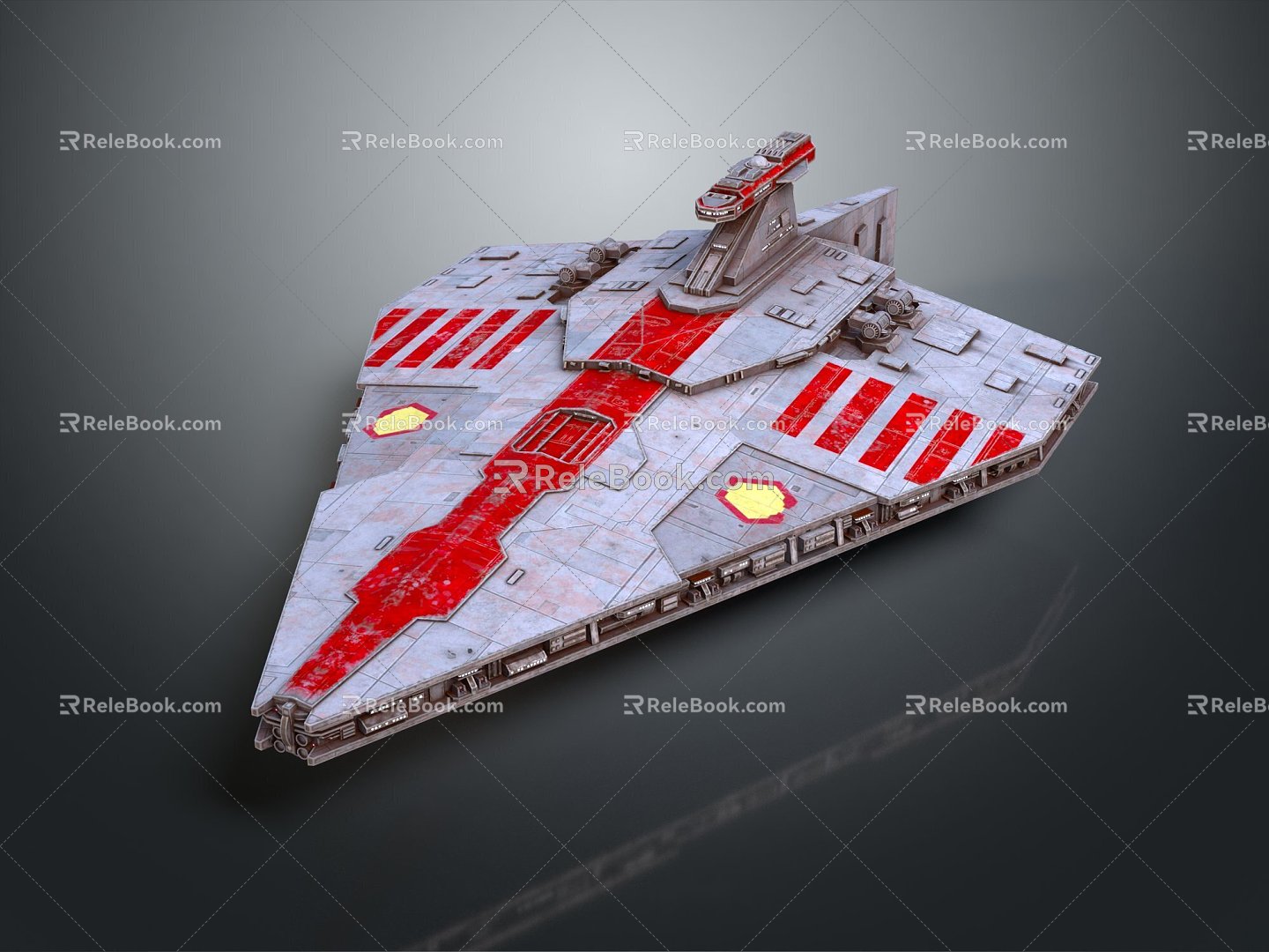 Modern Battleship Starship Space Battleship Sci-Fi Battleship 3d model