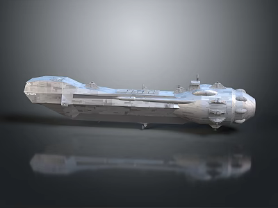 Modern Water Vessel With Metallic Structure Futuristic Design And Streamlined Shape 3d model