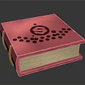 Pink Decorative Notebook With Black Pattern And Yellow Straps For Daily Use