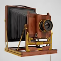 Vintage Large Format Wooden Bellows Camera Design Elements in Modern Smartphone Digital Products
