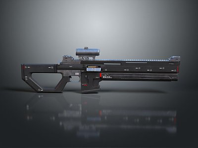 rifle semi-automatic rifle combat rifle battle rifle carbine war rifle attack rifle 3d model