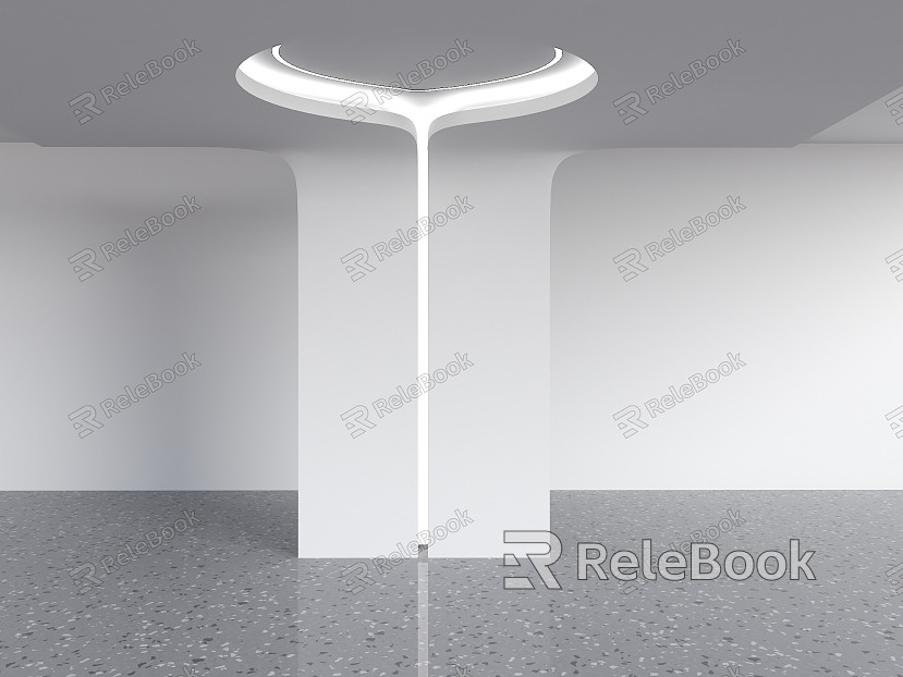 Special-shaped Front Desk Background Special-shaped Ceiling Special-shaped Column Creative Column Front Desk Column Special-shaped Front Desk Special-shaped Island Platform model