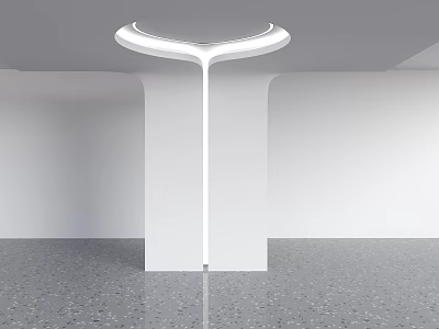 Special-shaped Front Desk Background Special-shaped Ceiling Special-shaped Column Creative Column Front Desk Column Special-shaped Front Desk Special-shaped Island Platform 3d model