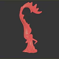 Golden Abstract Sculpture With Flowing Curves Elegant Shape And Artistic Figurine Base